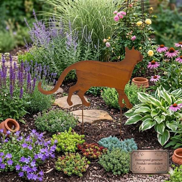 Beetstecker „Schleichende Katze“ – Ein lebendiger Akzent für Ihr Gartenparadies